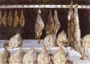 Gustave Caillebotte Still life Chicken oil on canvas